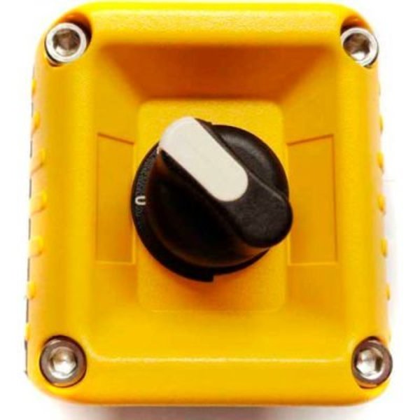 Springer Controls Co T.E.R., F71EY00000001006 VICTOR Wall Mount Control Station, Yellow, 1 Hole, 2 Position Selector F71EY00000001006